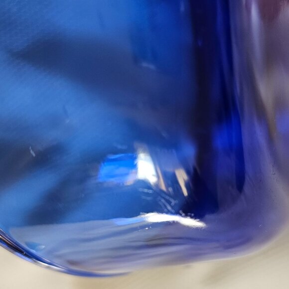 Anchor Hocking Cobalt Blue Casserole Bowl 2qt handles vintage 9" - Picture 15 of 16